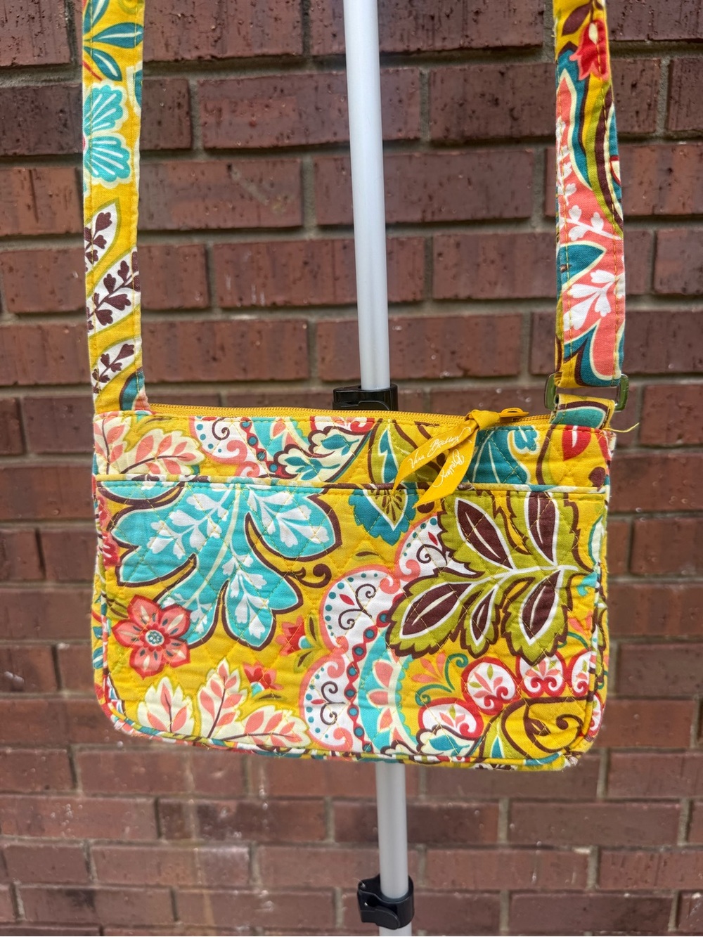 Vera Bradley Purse Handbag Womens Yellow Provencal Crossbody Mini Hipster Wallet